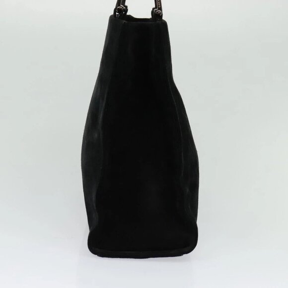 GUCCI Hand Bag Suede Black Silver 002 1025 Auth ep9555 - Picture 6 of 16